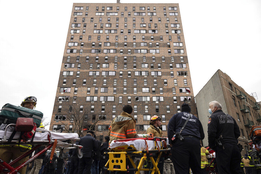 APTOPIX Apartment Building Fire